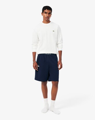 Shorts del pigiama in tessuto felpato taglio dritto