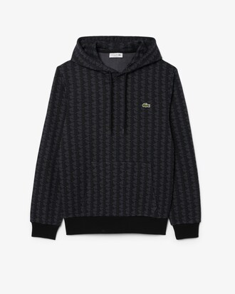 Felpa con cappuccio e monogramma