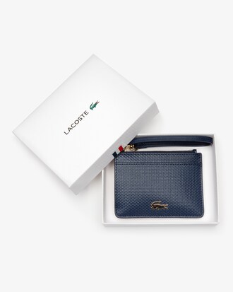 Porta carte in pelle piqué bicolore Chantaco da donna