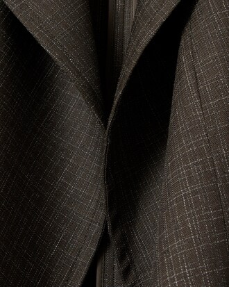 Trench in lana con collo avvolgente Runway