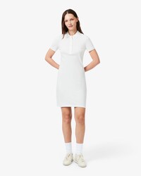 Vestito polo slim fit in mini piqu&eacute; stretch
