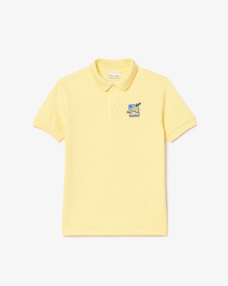 Polo con stemma in piqué Lacoste x Club Med