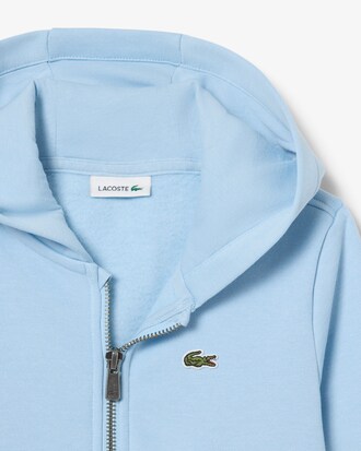Felpa con zip unisex in tessuto felpato spazzolato