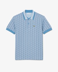 Polo dal taglio classico in jacquard con monogramma