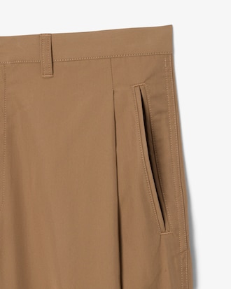 Pantaloni loose fit in twill a pieghe