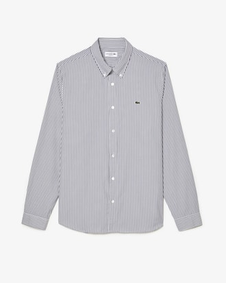 Camicia in cotone a righe regular fit