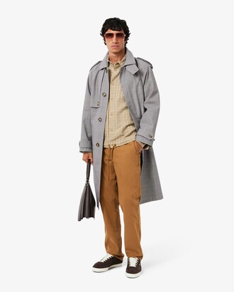 Trench con motivo scozzese impermeabile