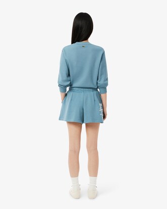 Shorts in tessuto felpato plissettato