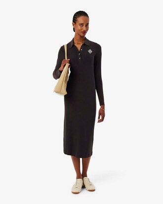 Abito a polo slim fit con stemma ricamato