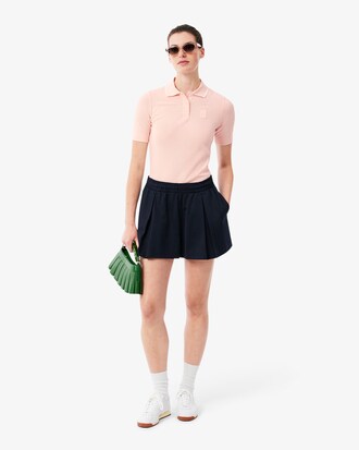 Polo slim fit con stemma bicolore