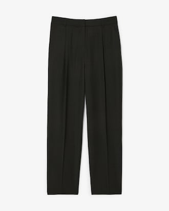 Pantaloni wide fit a quadri con pinces