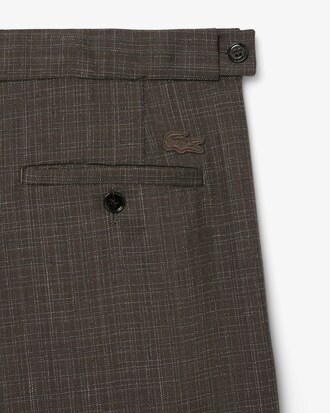 Pantaloni sartoriali taglio dritto in lana Runway