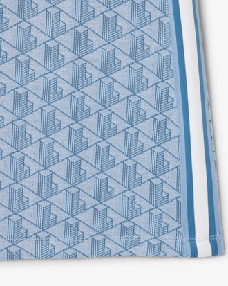Vestito polo in jacquard con monogramma slim fit