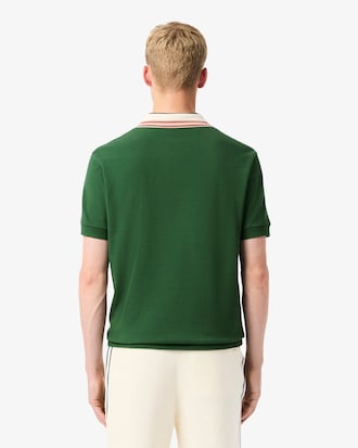 Polo con collo a righe Made in France classic fit