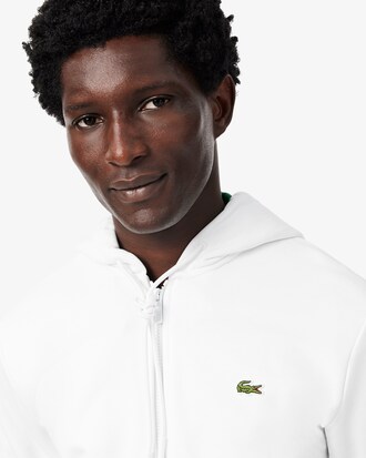 Felpa in tessuto felpato classic fit con zip