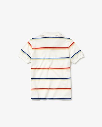 Polo Bambino Lacoste in piqu&eacute; di cotone a righe