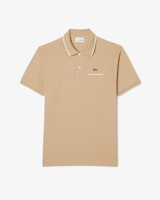 Polo classic fit L.12.12 con tasca e bordi a contrasto