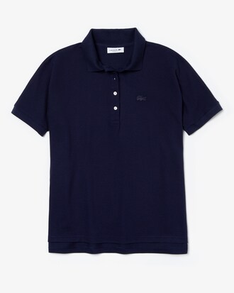 Soft Polo relax fit Lacoste in piqu&eacute; fluido di cotone stretch tinta unita