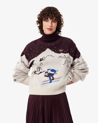 Maglione a collo alto in jacquard a righe Archive Edition