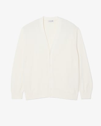 Cardigan in maglia a coste fluide