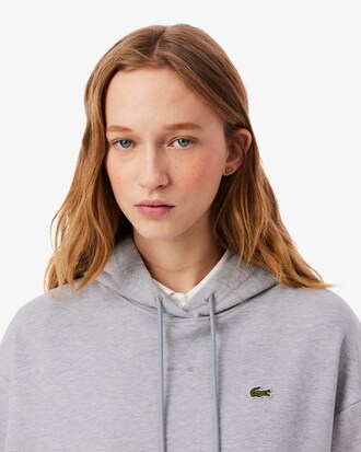 Felpa oversize in pile con cappuccio