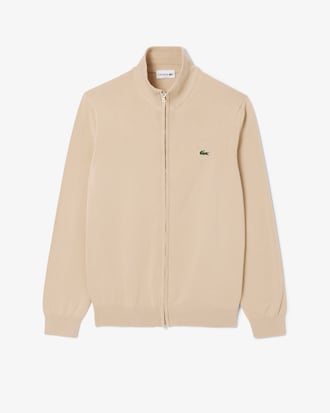 Pullover in cotone a collo alto con zip