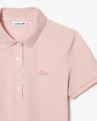 Vestito polo slim fit in mini piqu&eacute; stretch