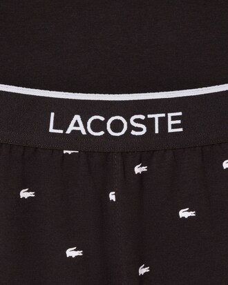 Completo pigiama in cotone stampa coccodrillo