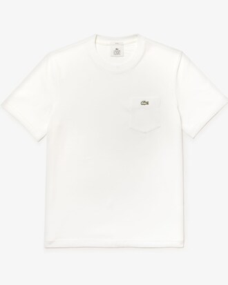T-shirt unisex in cotone mélange con tasca Lacoste LIVE
