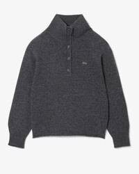 Maglione a collo alto in lana cardata