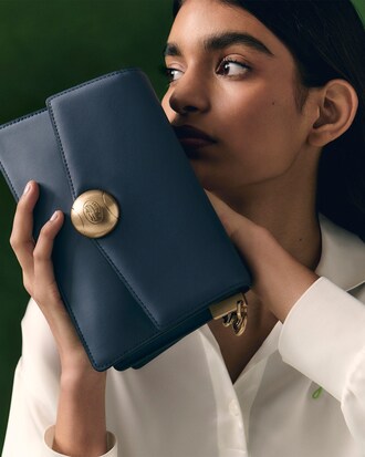 Borsa in pelle con patta Tennis Bliss