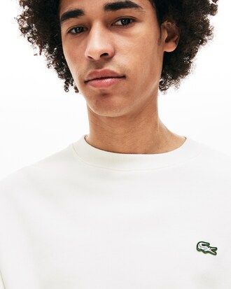 Felpa a girocollo unisex Lacoste LIVE in cotone tinta unita