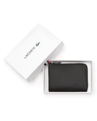 Porta carte con cerniera in pelle piqu&eacute; opaca Chantaco da uomo