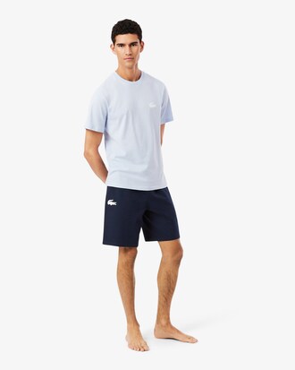 Shorts del pigiama in tessuto felpato taglio dritto