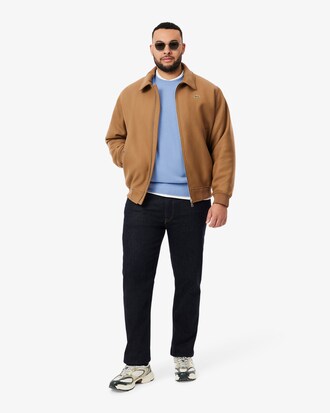 Maglione a girocollo in lana cardata