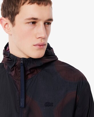 Giacca in nylon ripstop con stampa ombré