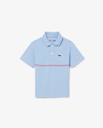 Polo in piqu&eacute; Ultra Dry a righe con marchio