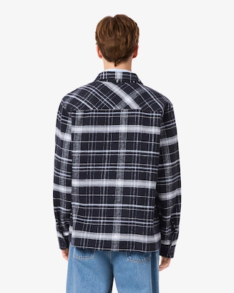 Overshirt in cotone con motivo scozzese