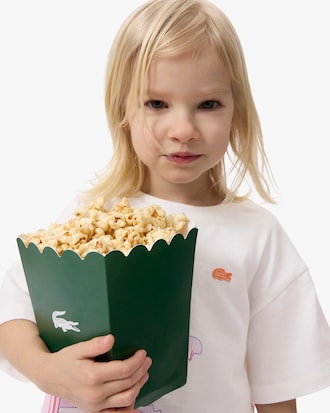 T-shirt in cotone con coccodrillo stampato