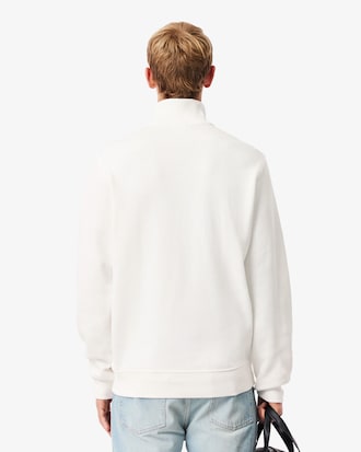 Felpa interlock a collo alto con zip