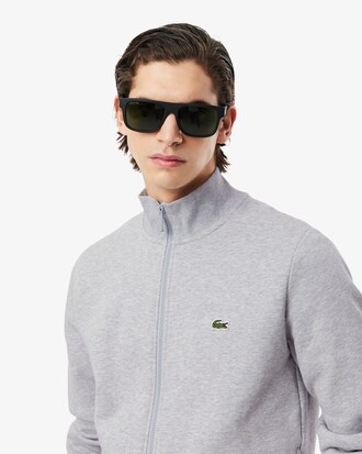 Felpa in pile a collo alto con zip
