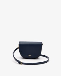 Borsa a tracolla tonda con patta Chantaco in pelle piqué da donna