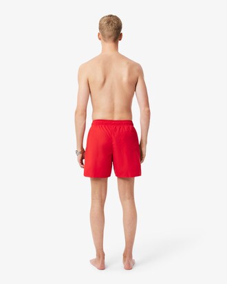 Pantaloncini da bagno monocromatici di lunghezza media