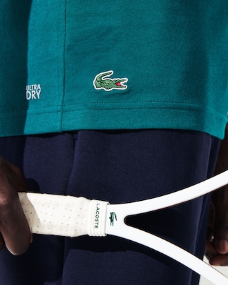 T-shirt da uomo traspirante con stampa grafica Lacoste LIVE