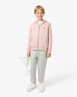 Felpa con zip unisex in tessuto felpato spazzolato