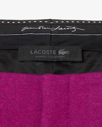 Pantaloni sartoriali taglio ampio in lana fiammata Runway