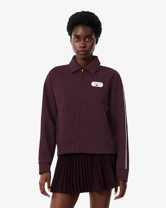 Felpa Tennis Heritage con zip e stemma