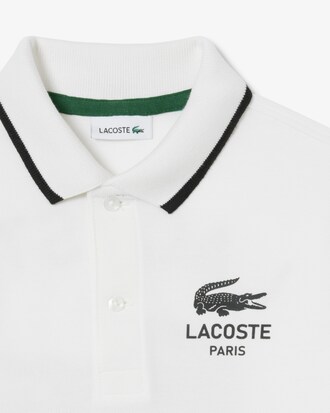 Polo Petit Piqu&eacute; con collo a righe