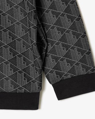 Felpa con collo alto e zip con monogramma Paris