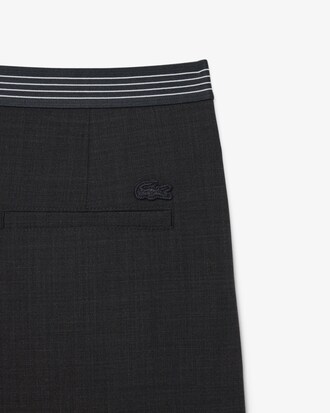 Pantaloni oversize in misto lana con pieghe